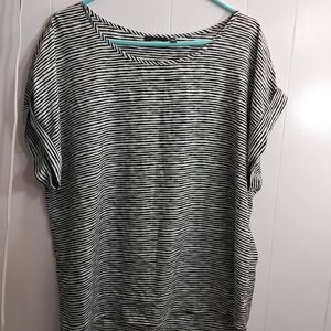 Apt. 9 Black and White Striped Blouse